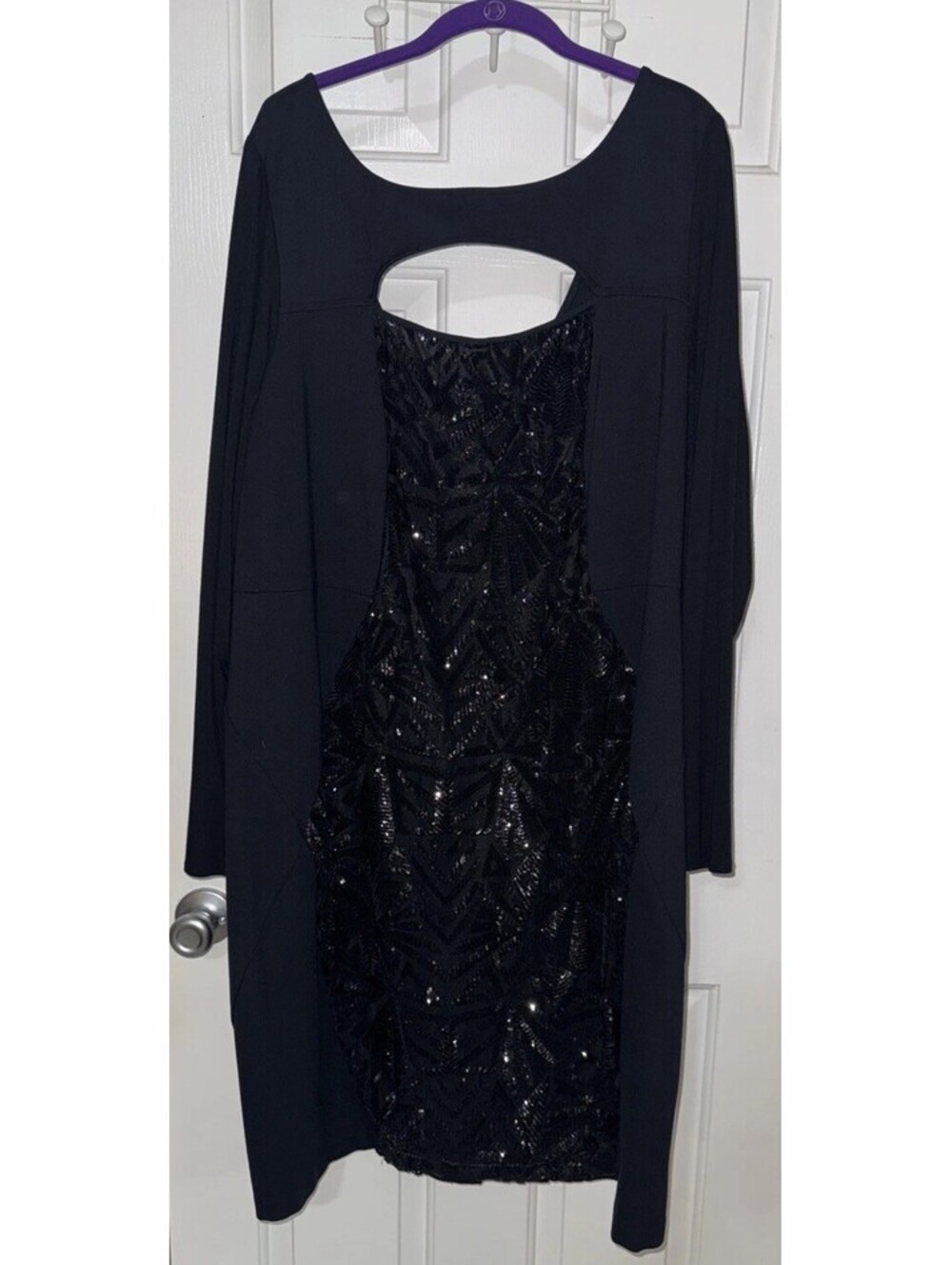 NWT Lane Bryant Women’s size 24 black sequin bling dress